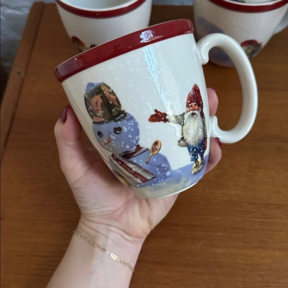 Vintage Williams Sonoma ‘Nordic Elf’ Mug Set EUC